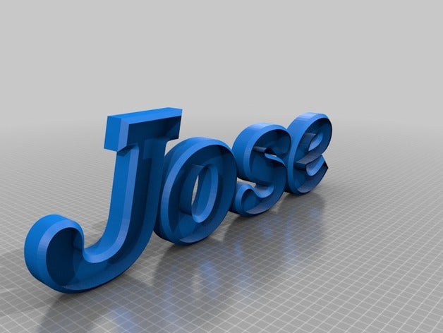 lettres d'un nom jose 3d l'impression 3D print model - Mito3D