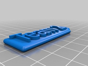 meine angepasste abgerundete einfachen Namen fob Schlüsselanhänger 3d print model - Mito3D