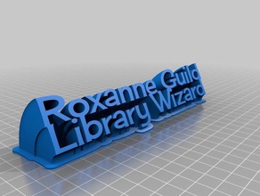 roxie name plate office customized 3d print model - Mito3D