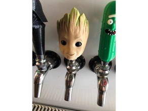 baby groot tap handle diy beer do not want guardiansofthegalaxy am kegerator marvel universe no more groots thread 3d print model - Mito3D