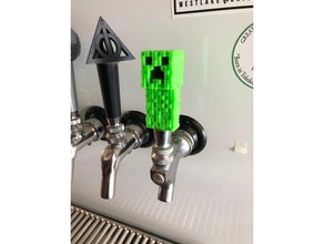 minecraft creeper tap handle diy beer kegerator figures thread 3d print model - Mito3D