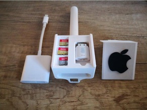 apple lightning usb3 médias storrage boîte accessoires carte sd 3d print model - Mito3D