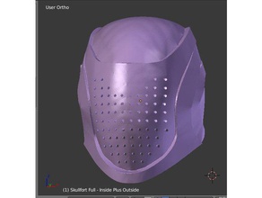 destin skullfort casque sans trous le costume jeu crâne fort 3d print model - Mito3D