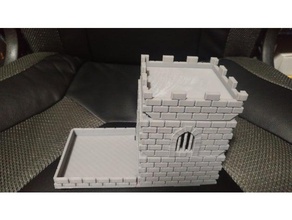 solid top modular dice tower buildings structures 3d print model - Mito3D