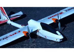 barquilla de motor bicilíndrico volantex ranger 2000 rc avión los vehículos 3d print model - Mito3D
