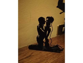 omo esculturas um beijo amor 3d print model - Mito3D