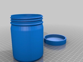 jar recipientes personalizado 3d print model - Mito3D