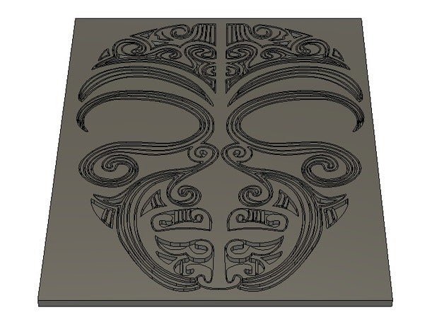 ta moko de la placa las esculturas kirituhi los maoríes nueva zelanda tatuaje arte tribal 3D print model - Mito3D