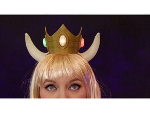 bowsette led crown costume mario princess 3d print model - Mito3D