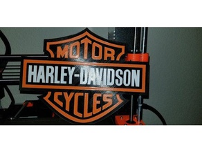 harley davidson logo remix cleaned up lettering signs logos 3d print model - Mito3D