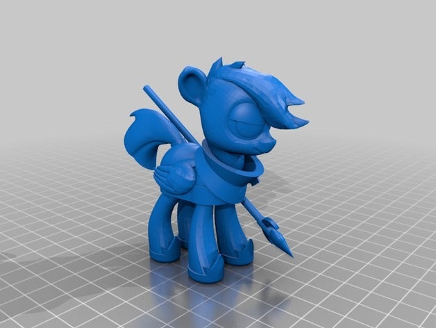 la tempestad pegasus lanza del soldado de caballería 3d impresión mlp mlpfim fim pony modelo mylittlepony mi pequeño 3D print model - Mito3D