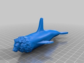 orca león esculturas 3d print model - Mito3D