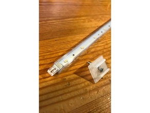 ikea led bar holder clip srew hole 3d printing 3d print model - Mito3D