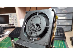 80mm fan skull grill electronics 3d print model - Mito3D