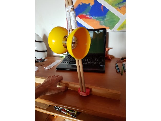 diabolo mount sport outdoors clip screw toy wall 3D print model - Mito3D