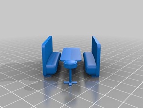 les retombées friche de la guerre diner meubles jeux fallout 4 3d print model - Mito3D
