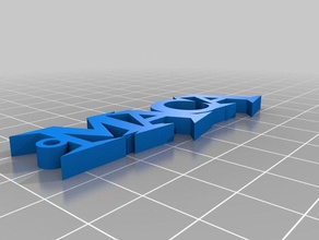 özelleştirilmiş basit benim Anahtarlık maca adlı 3d print model - Mito3D