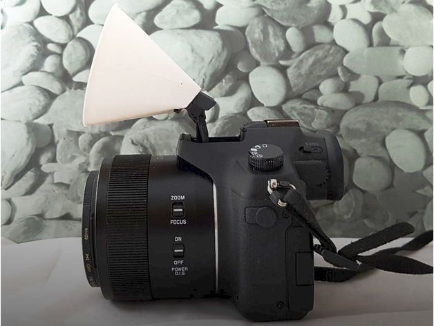 paramétrico difusor de flash la cámara linterna fz1000 luz panasonic 3D print model - Mito3D