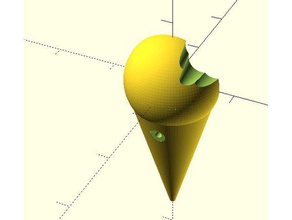 ice cream cone de rock 3d impressão 3d print model - Mito3D