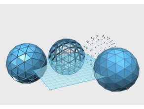 sphère géodésique 3v les mathématiques art 3d print model - Mito3D