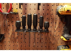 pegboard holder pittsburgh 6 piece screwdriver set tool holders boxes 3d print model - Mito3D