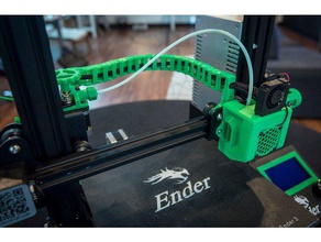 stock ender 3 a10 hot end chain links 3d printer accessories cable holder management cr-10 cr10 creality geeetech geetech 3d print model - Mito3D