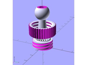 one piece ball socket nut camera 3d print model - Mito3D