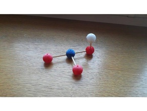 cpk-Moleküle lernen 3dmodel Chemie Bildung 3d print model - Mito3D