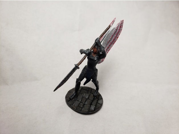 caído feminino aasimar brinquedos jogos dnd em miniatura dungeons dragons 3D print model - Mito3D