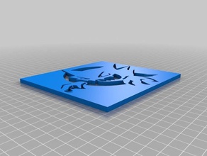 haunter estêncil 2d a arte pokemon 3d print model - Mito3D