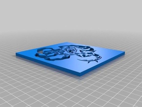 giratina origine la forme d'un pochoir 2d art pokemon 3d print model - Mito3D