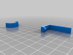 my customized simple over-the-lip hook-60 organization 3d print model - Mito3D