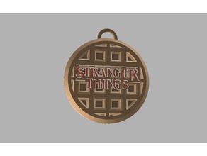 stranger things 11 waffle key chain keychains eggo eleven 3d print model - Mito3D