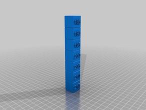 Temperatur tower 215c-185c pla 3d drucken tests 3d print model - Mito3D