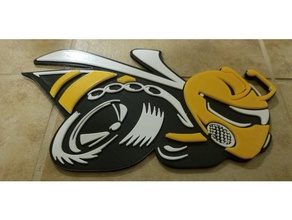 dodge scat pack abeille en colère 1320 logo des signes les logos challenger charger 3d print model - Mito3D