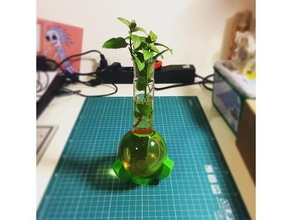 stand laboratory flask household decor decoration nature plants recycling 3d print model - Mito3D