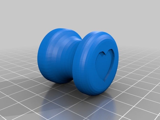 heart wardrobedrawer knob pomello replacement parts kidsfurnitureset 3D print model - Mito3D
