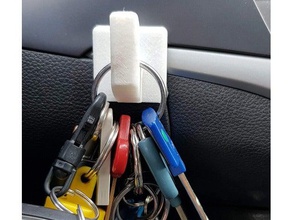 car keys hook automotive 3d printing nylon diy easy print keychain keychains keyring problem solved 3d print model - Mito3D