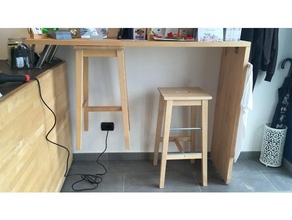 ikea bosse hanger organization barstool bar stool 3d print model - Mito3D