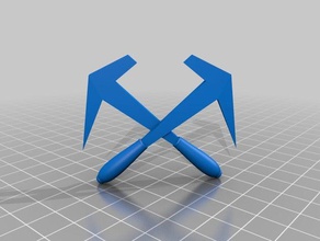 dachdeckerhammer sinais logotipos 3d print model - Mito3D