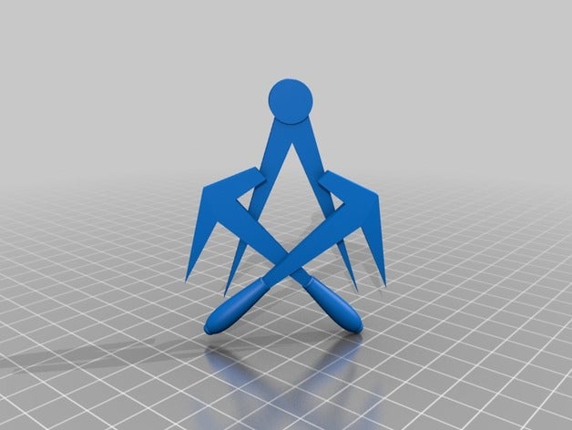 dachdeckerhammer des signes logos 3D print model - Mito3D