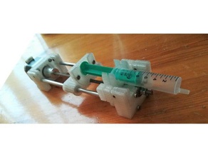 open source syringe pump screw holes 3d printer extruders 3d print model - Mito3D