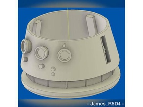 r5-d4-dome - alternative 'littlebits' droid astromech astromech-Droiden dome littlebits r5d4 Roboter ultimaker 3d print model - Mito3D
