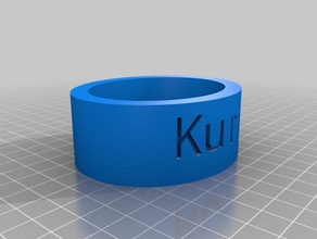 anillo de servilleta kurt las pulseras personalizado 3d print model - Mito3D
