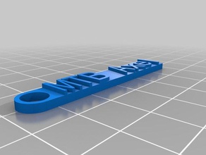 my customized message keychain mtb axel organization 3d print model - Mito3D