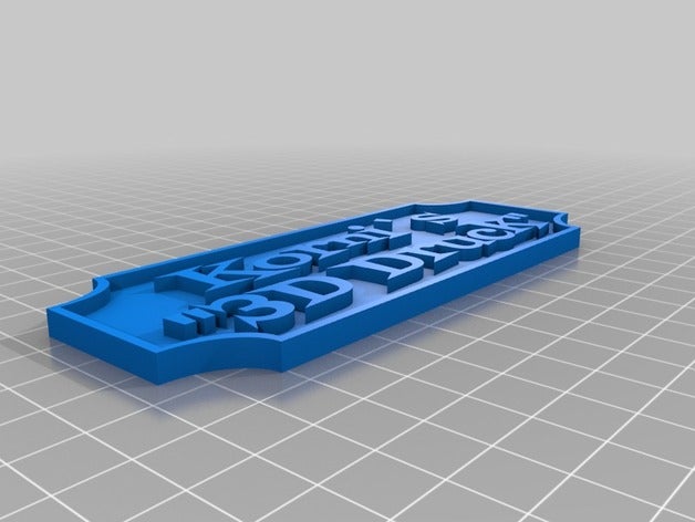 3d çift kornis-druck schild dekor özelleştirilmiş 3D print model - Mito3D