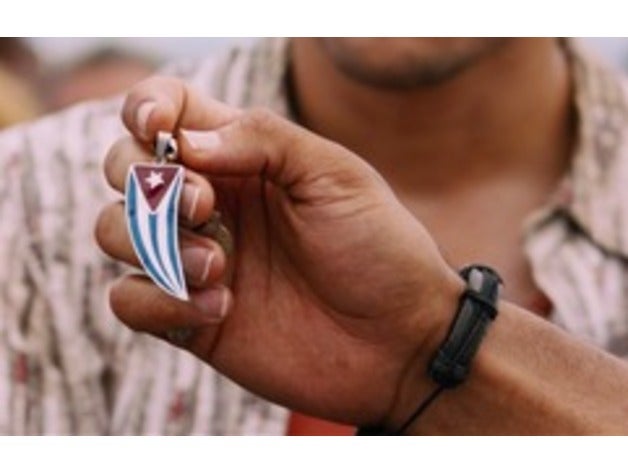 cuban flag keychain fashion 3D print model - Mito3D