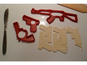 cookie cutter kitchen dining christmas gun sweets 3d print model - Mito3D
