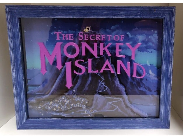 secret monkey island 3d diorama Spiele Spiel-frame guybrush melee treepwood 3D print model - Mito3D