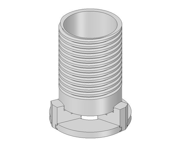 lathe chuck pencil holder acme thread cup 3d printing 3D print model - Mito3D